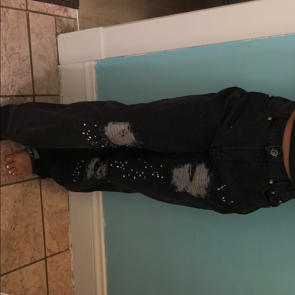 Maniére De Voir Paint Splatter Baggy Jeans - Picture 4 of 8